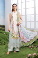 3 Pc Unstitched Embroidered Lawn Suit