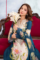 3 Pc Unstitched Embroidered Lawn Suit