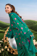 3 Pc Unstitched Embroidered Lawn Suit
