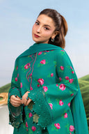 3 Pc Unstitched Embroidered Lawn Suit