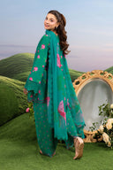 3 Pc Unstitched Embroidered Lawn Suit