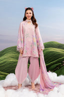 3 Pc Unstitched Embroidered Lawn Suit