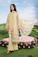 3 Pc Unstitched Embroidered Lawn Suit