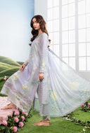 3 Pc Unstitched Embroidered Lawn Suit
