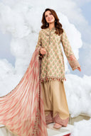 3 Pc Unstitched Embroidered Lawn Suit
