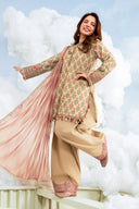 3 Pc Unstitched Embroidered Lawn Suit