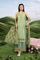 3 Pc Unstitched Embroidered Lawn Suit