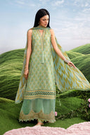 3 Pc Unstitched Embroidered Lawn Suit