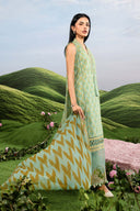 3 Pc Unstitched Embroidered Lawn Suit