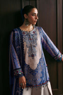 3 Pc Unstitched Embroidered Slub Khaddar Suit