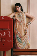 3 Pc Unstitched Embroidered Slub Khaddar Suit