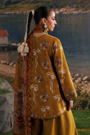 3 Pc Unstitched Embroidered Linen Suit
