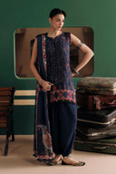 3 Pc Unstitched Embroidered Linen Suit