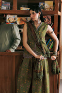 3 Pc Unstitched Embroidered Linen Suit