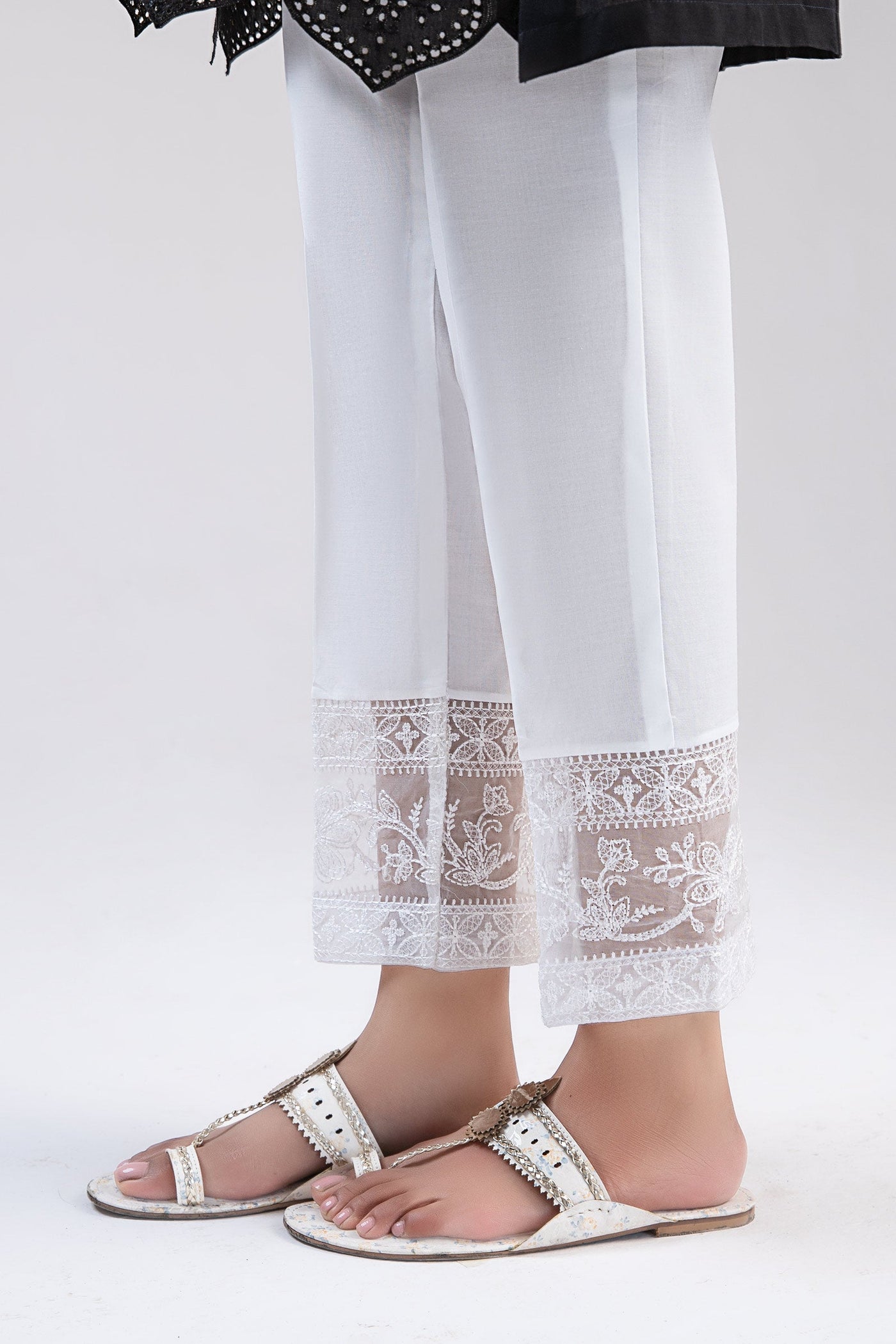 Embroidered Cambric Trouser
