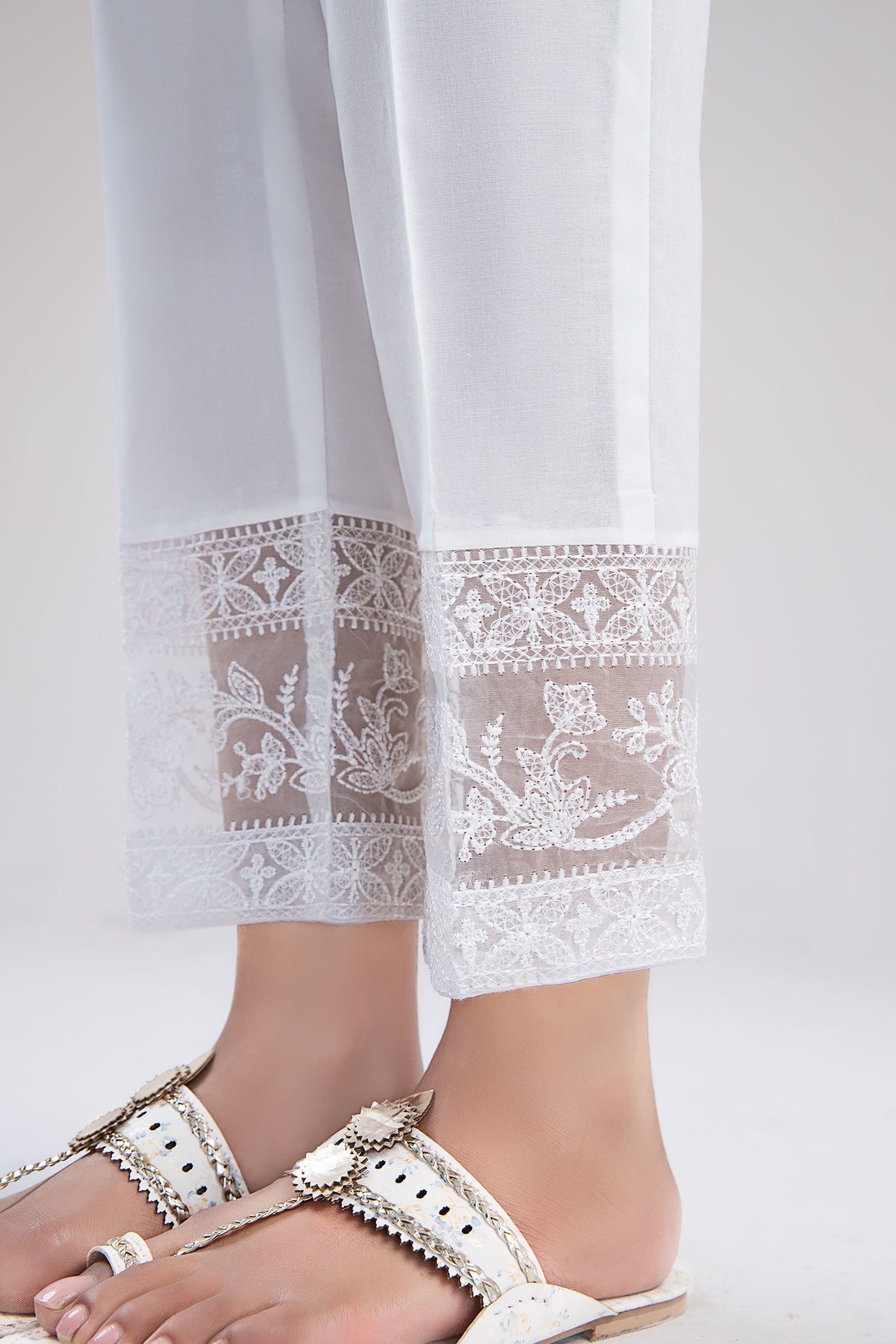 Embroidered Cambric Trouser