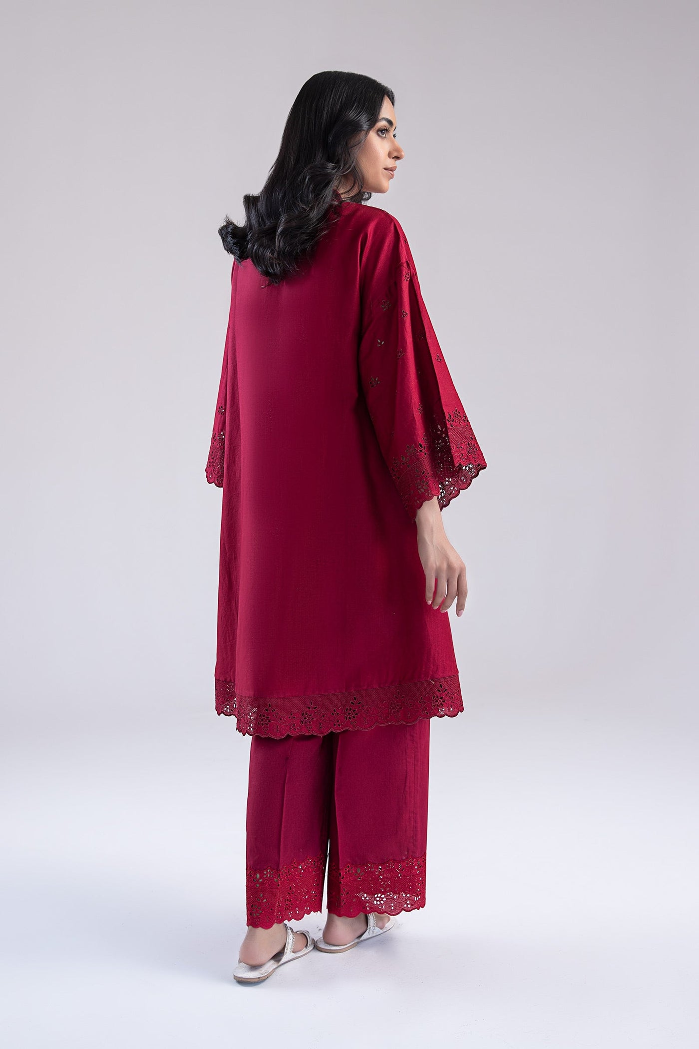 Embroidered Dobby Lawn Co-Ord Set