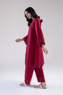 Embroidered Dobby Lawn Co-Ord Set