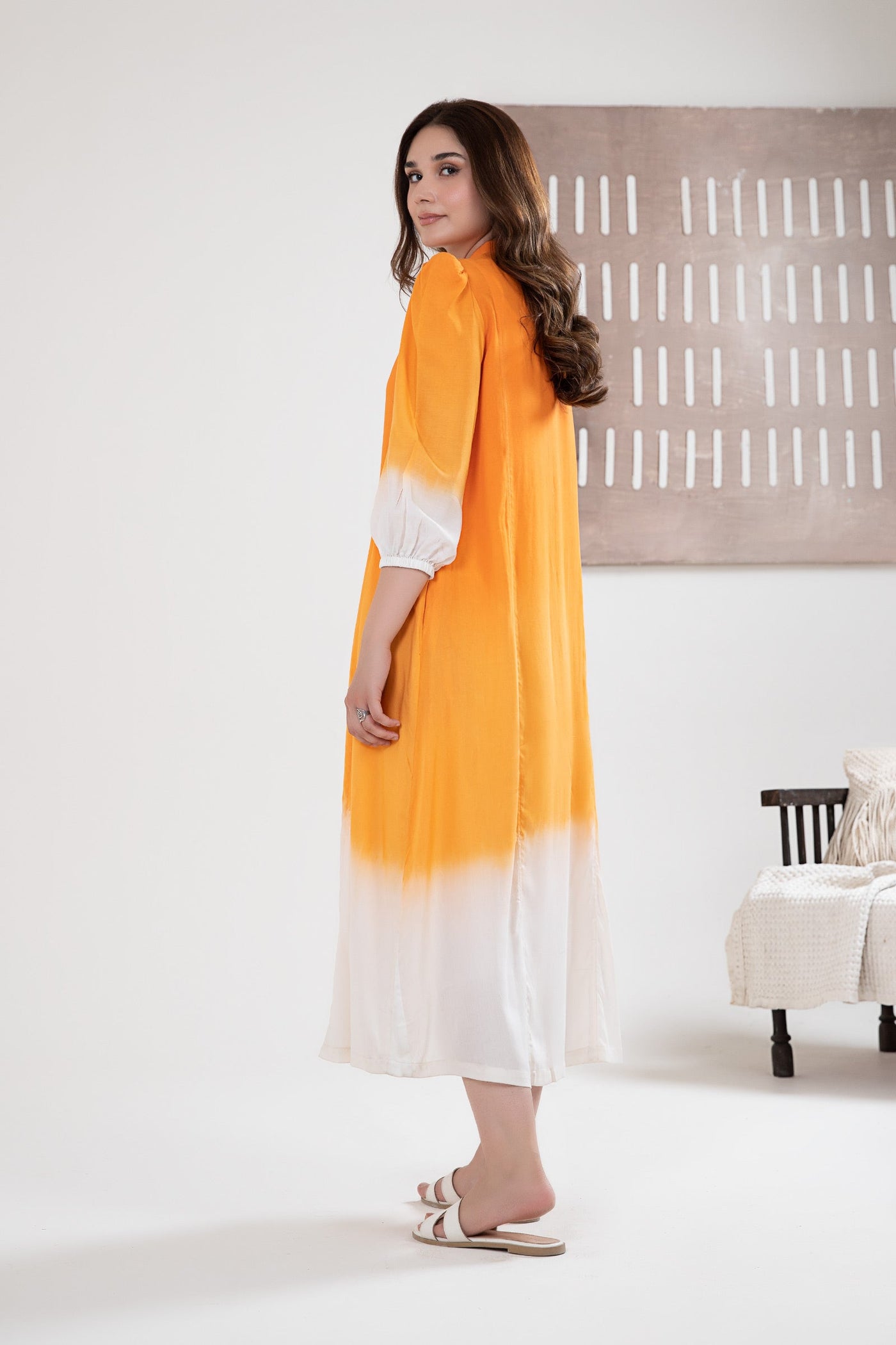 Embroidered Arabic Lawn Tunic