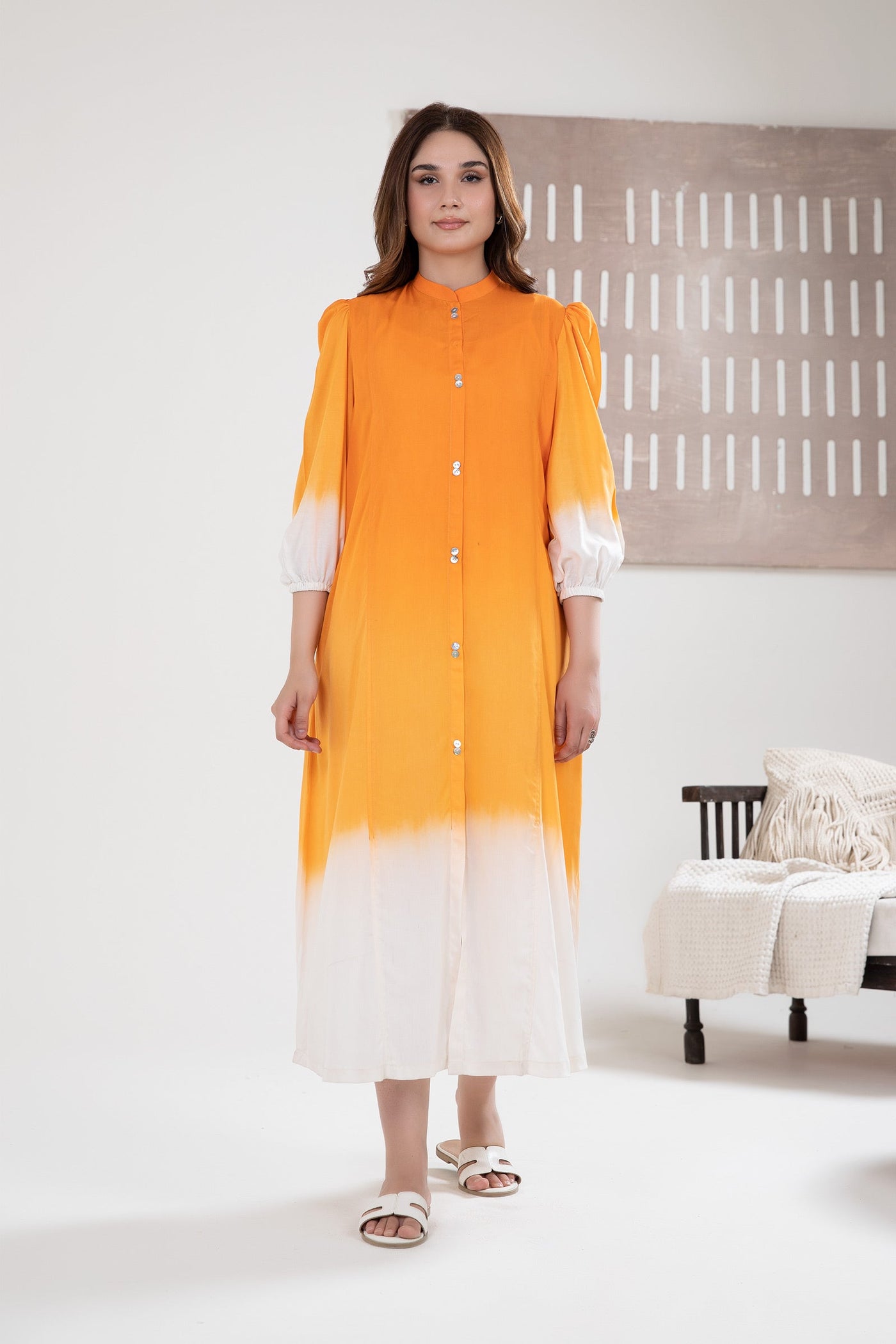 Embroidered Arabic Lawn Tunic