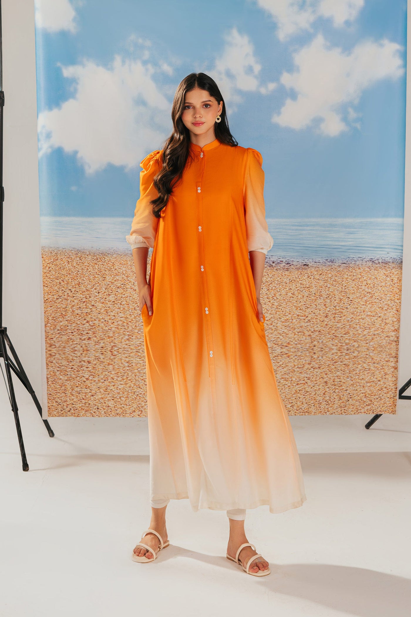 Embroidered Arabic Lawn Tunic