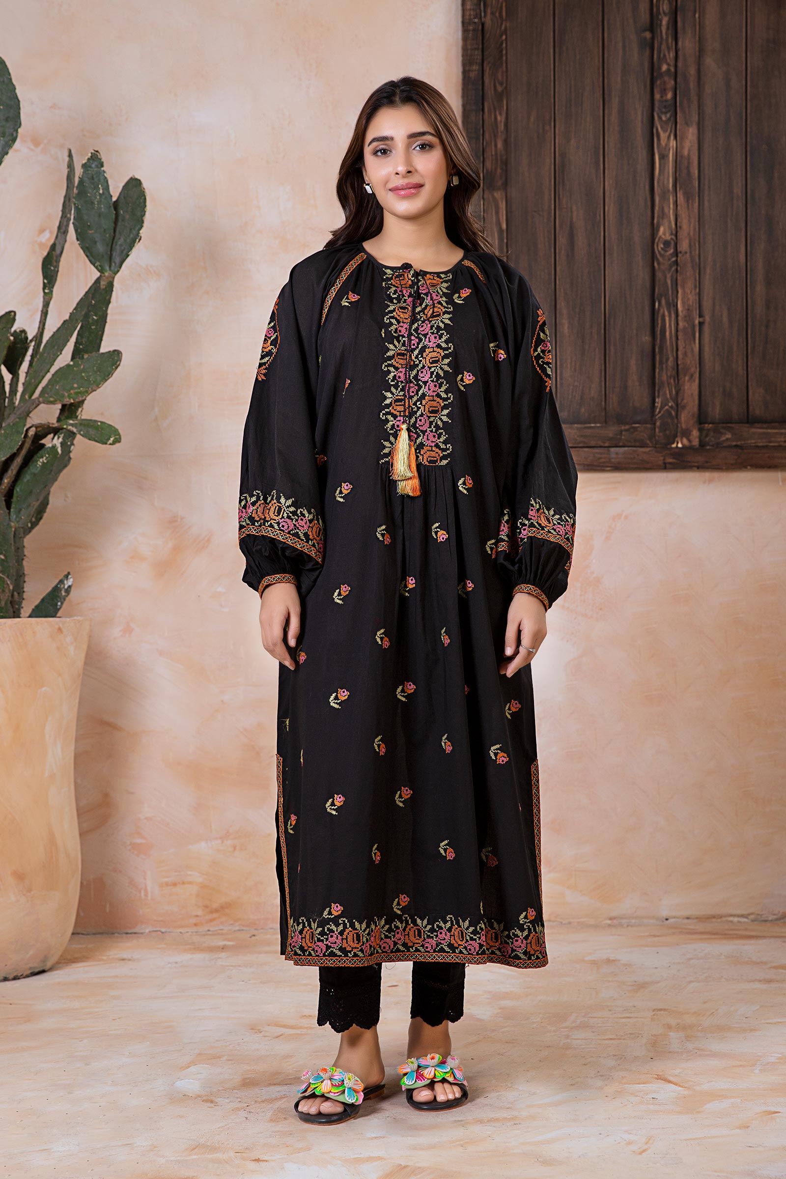 Embroidered Arabic Lawn Tunic MB EA24 41