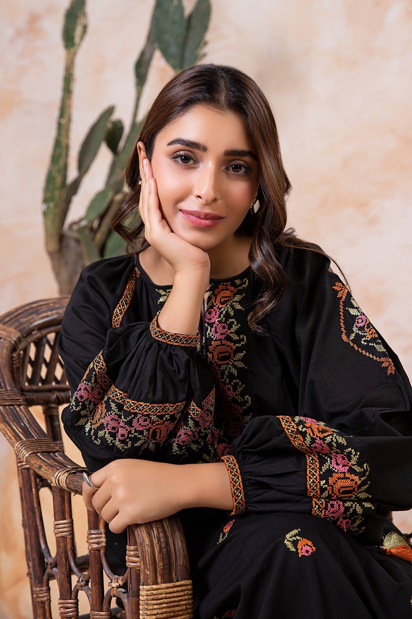 Embroidered Arabic Lawn Tunic
