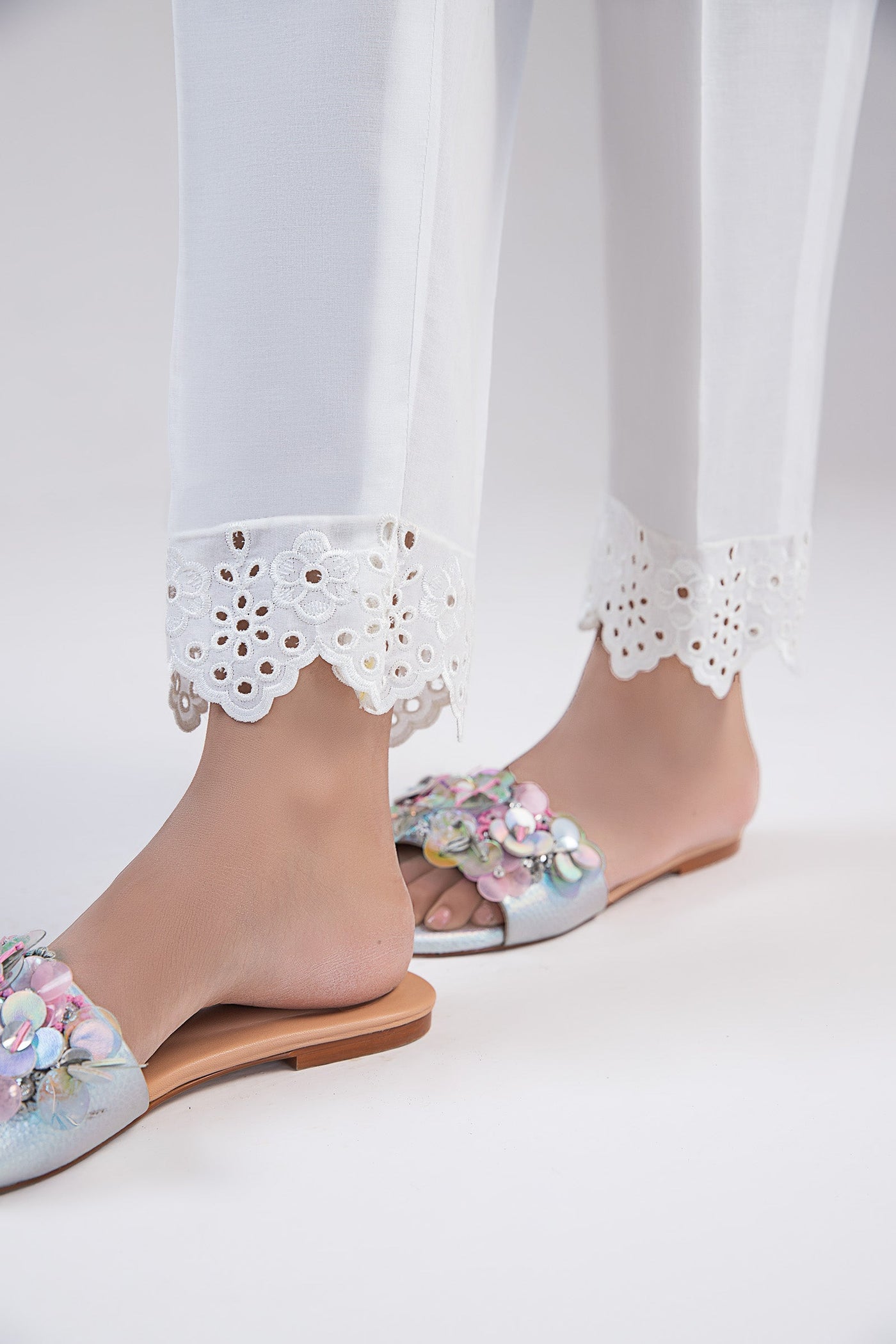 Embroidered Cambric Trouser