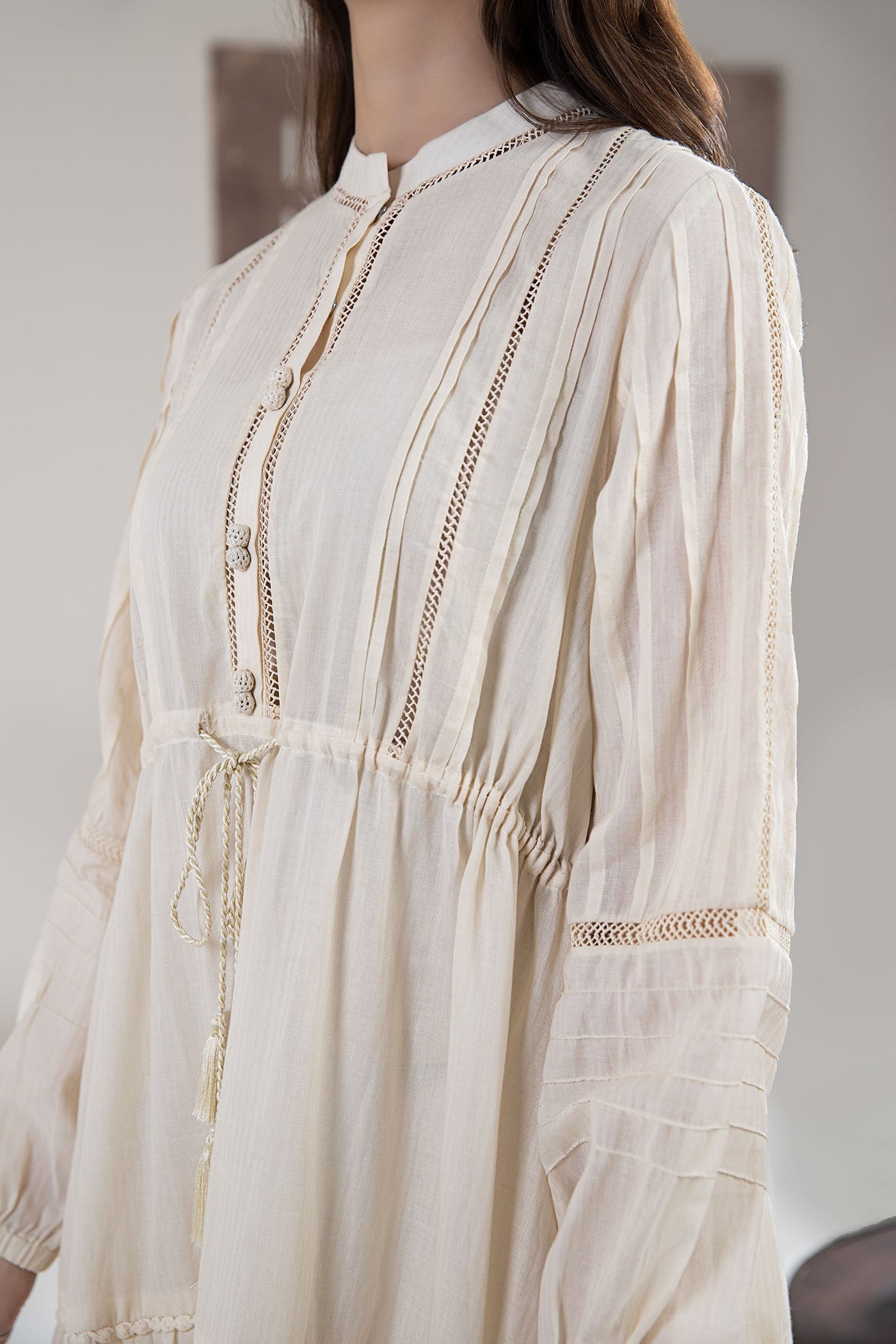 Solid Dobby Lawn Dress