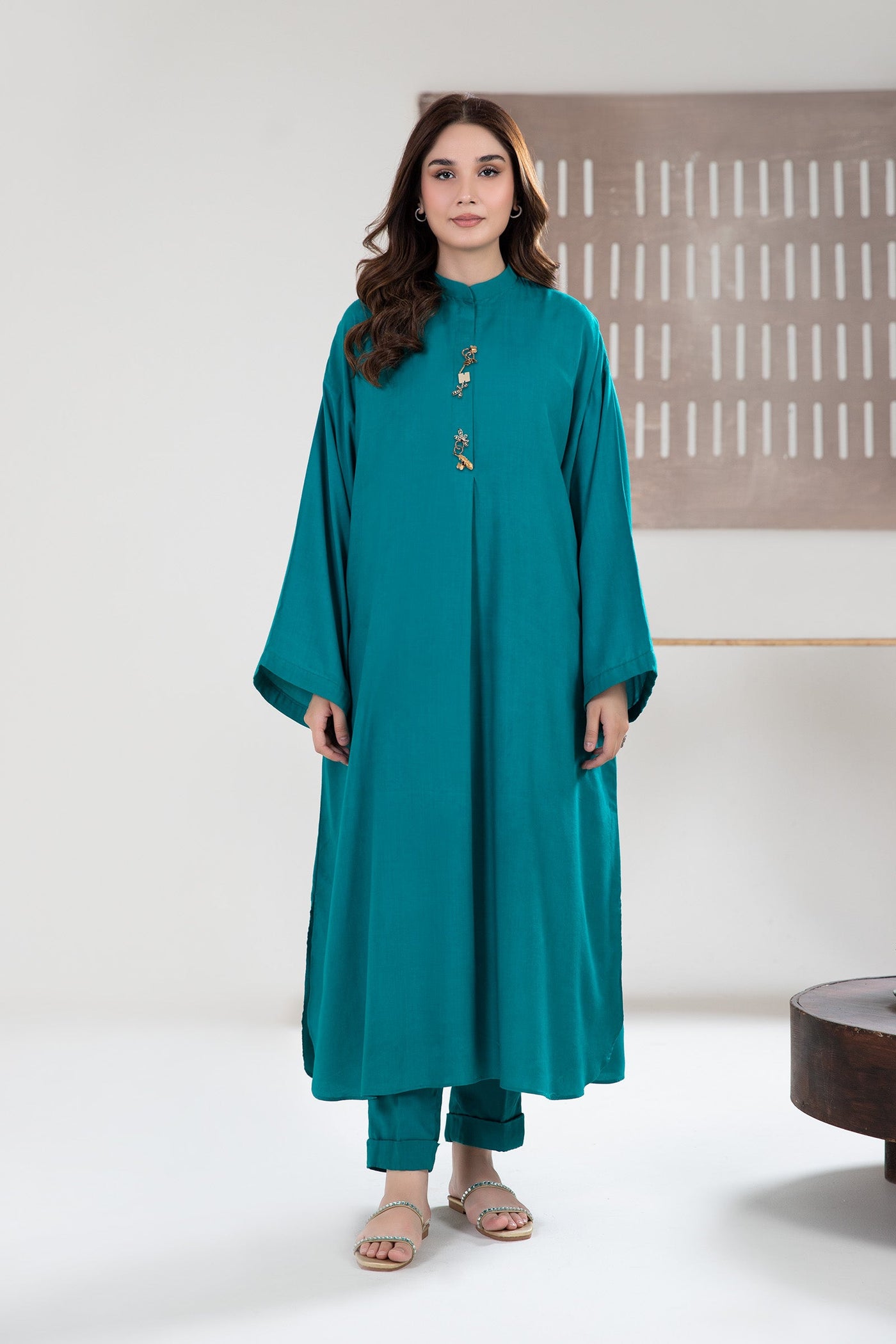 2 Piece Solid Arabic Lawn Suit