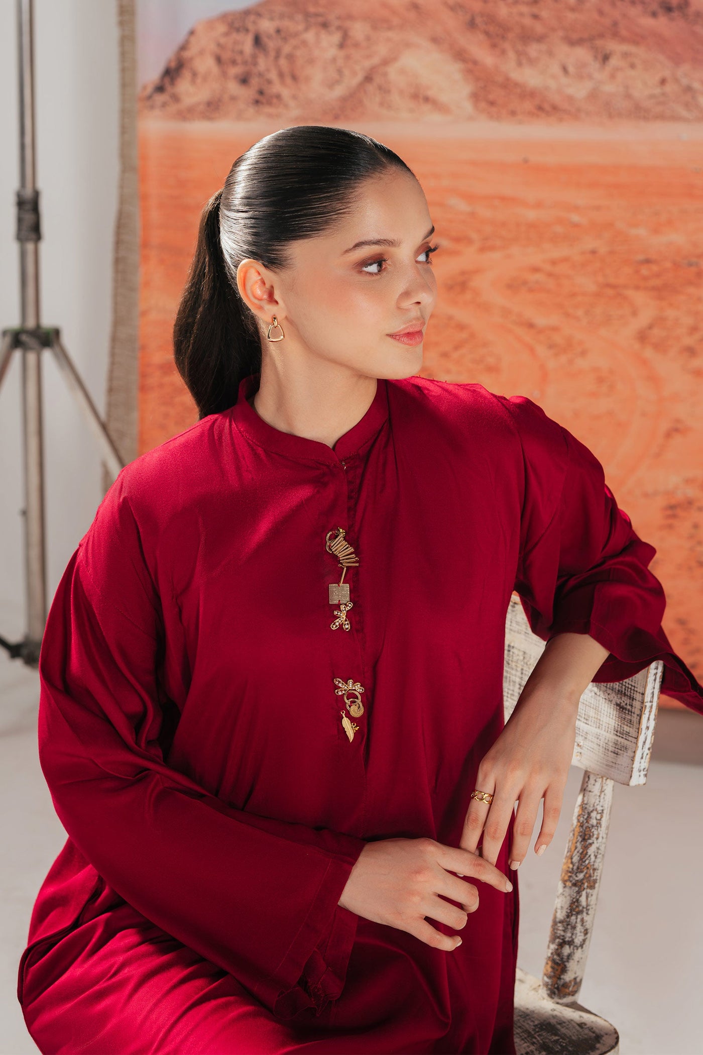 2 Piece Solid Arabic Lawn Suit