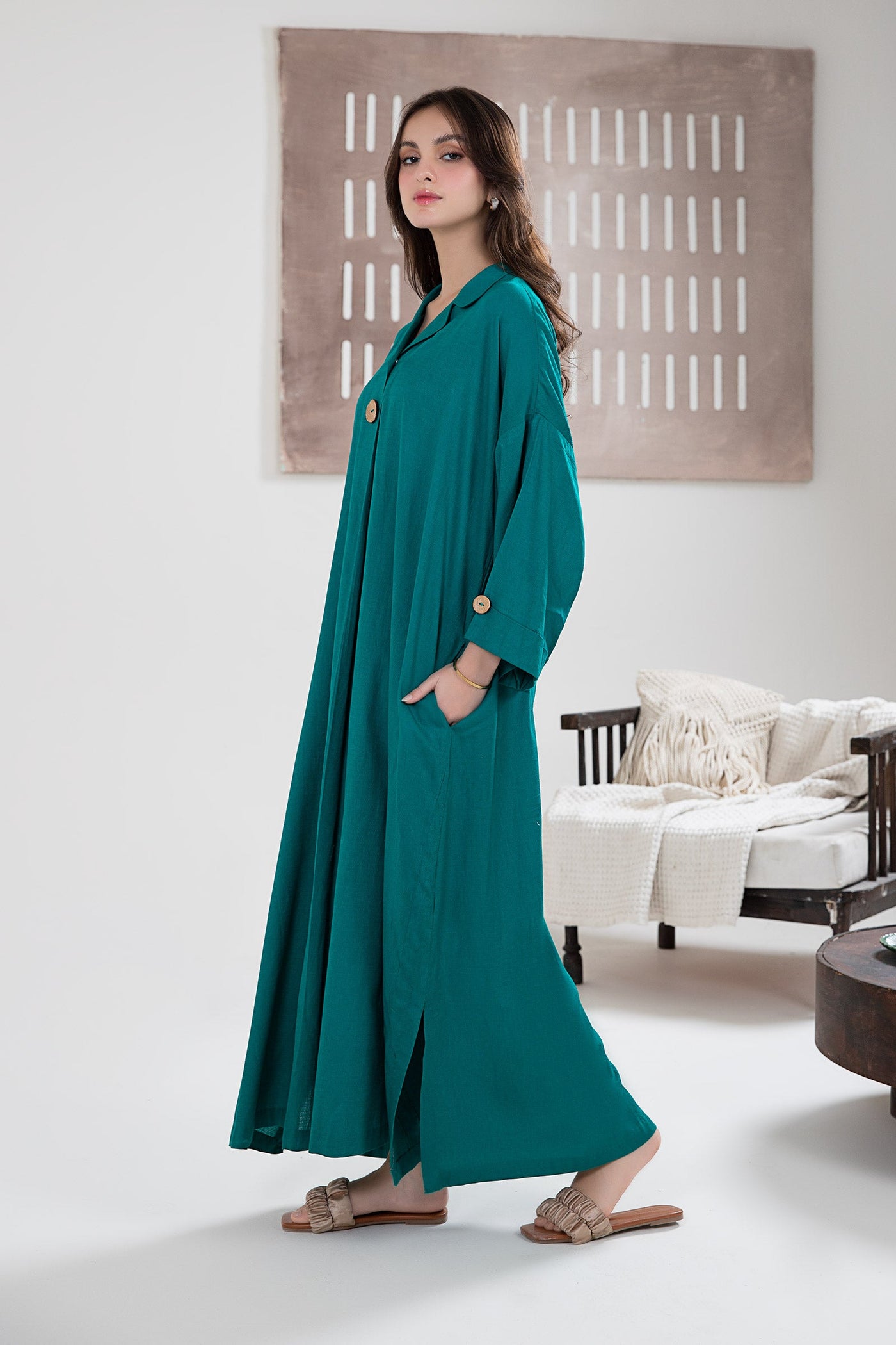 Solid Dobby Lawn Tunic