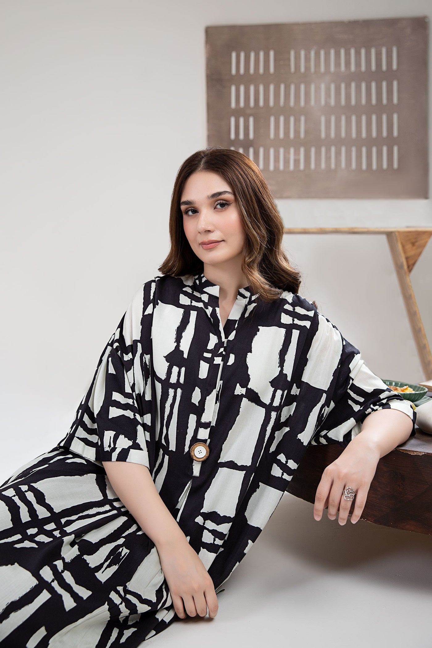 Printed Arabic Lawn Tunic