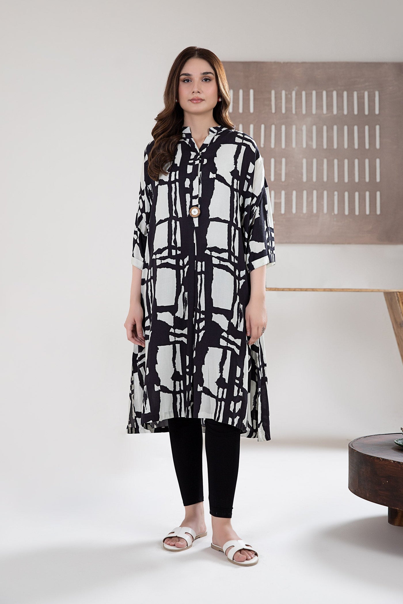 Printed Arabic Lawn Tunic