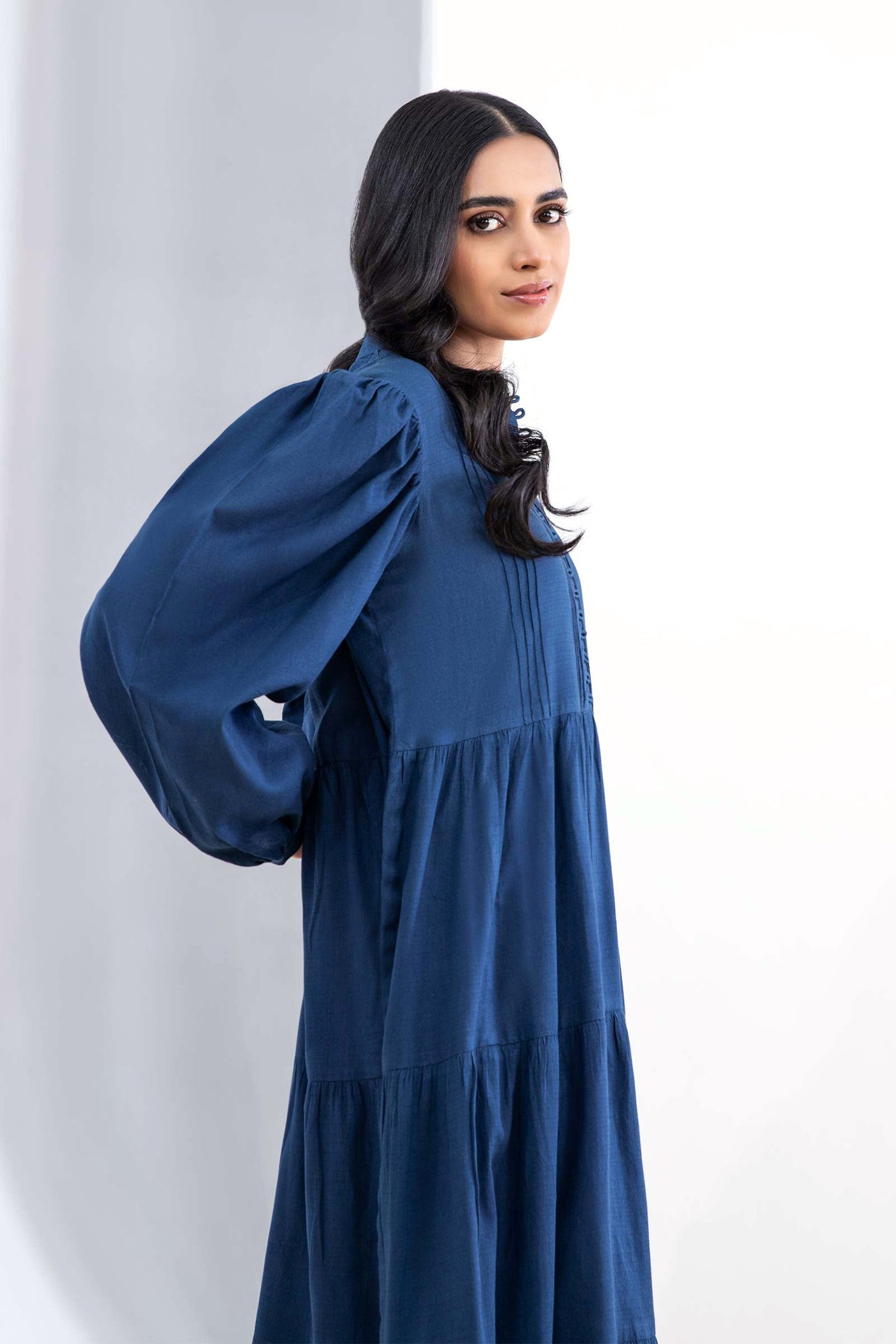 Dyed Dobby Lawn Dress