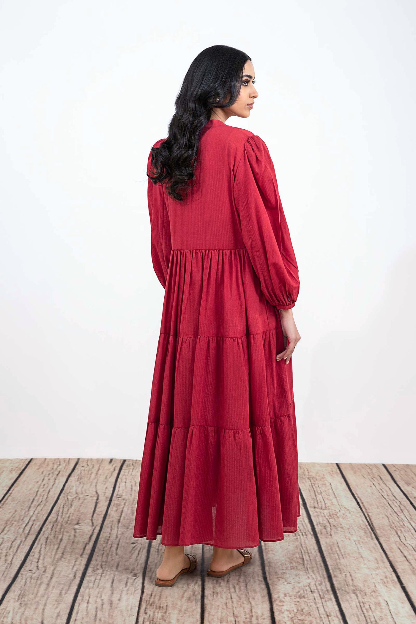 Dyed Dobby Lawn Dress