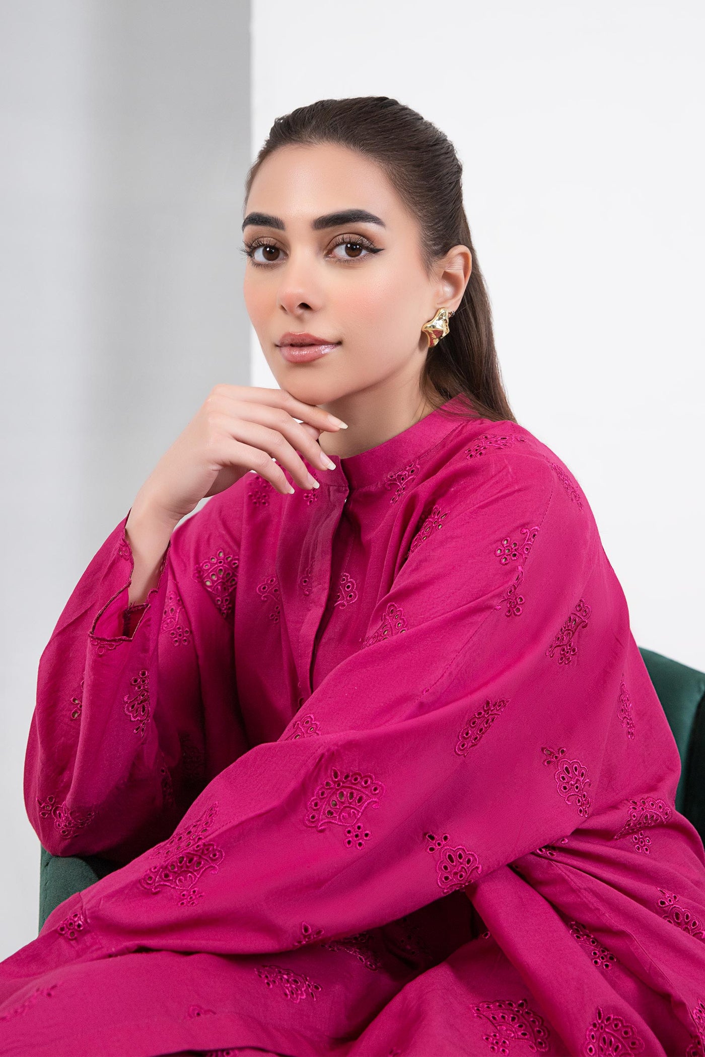 Embroidered Cambric Co-Ord Set