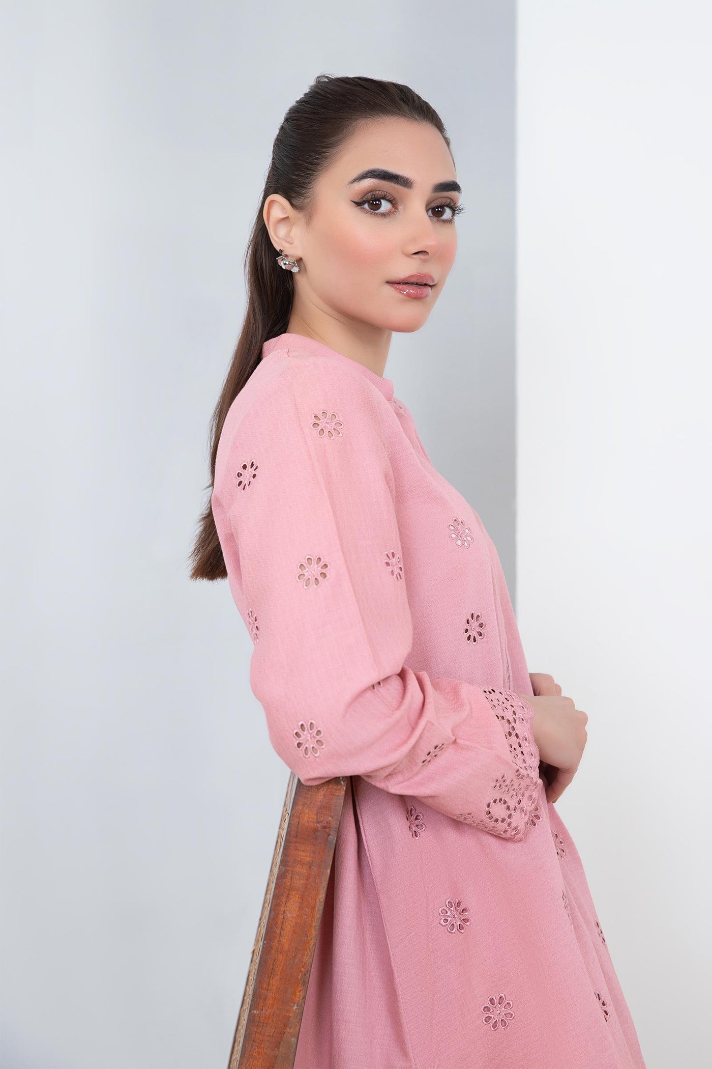 Embroidered Dobby Lawn Co-Ord Set