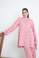 Embroidered Dobby Lawn Co-Ord Set