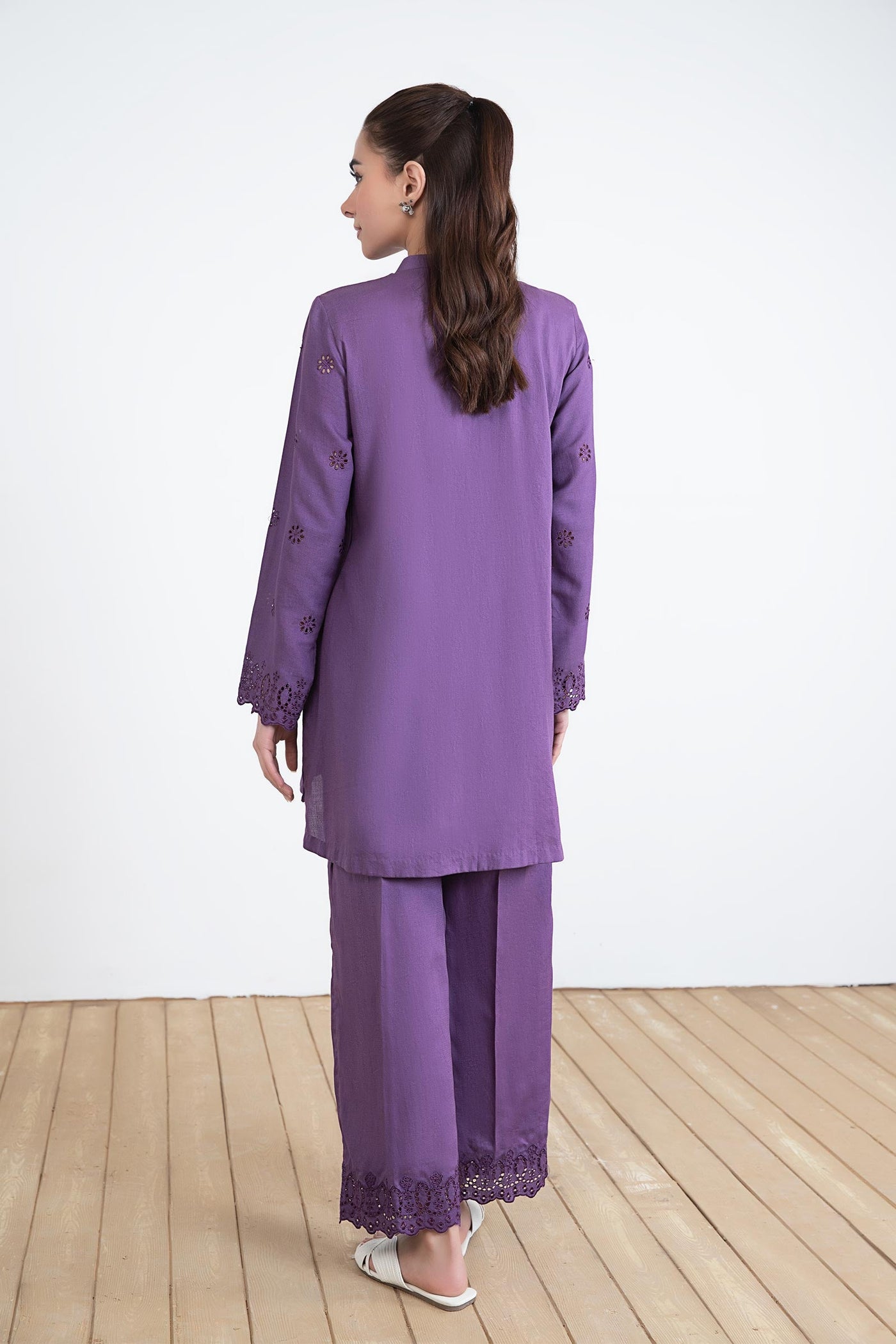 Embroidered Dobby Lawn Co-Ord Set