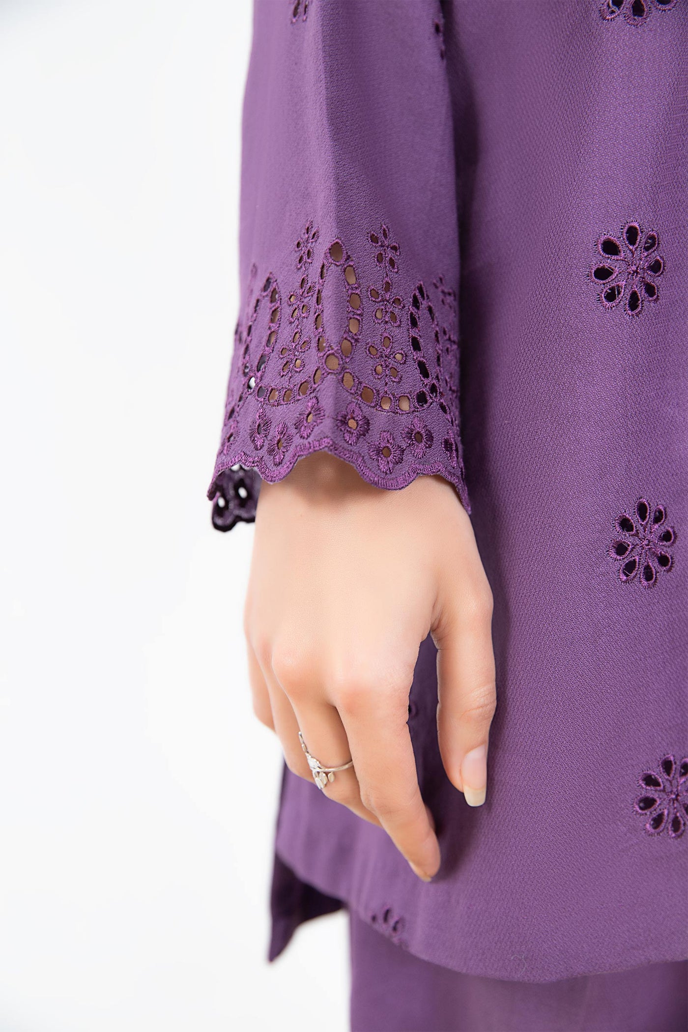 Embroidered Dobby Lawn Co-Ord Set