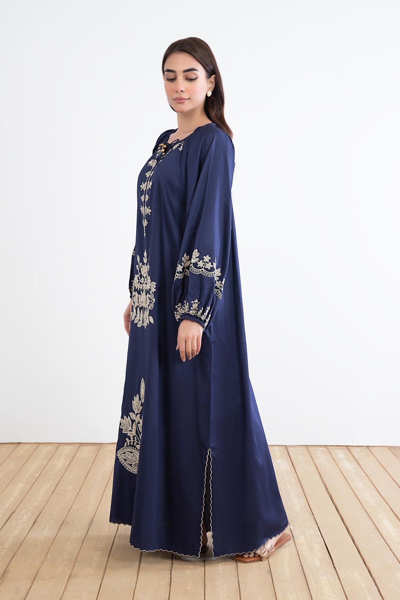Embroidered Arabic Lawn Tunic Dress