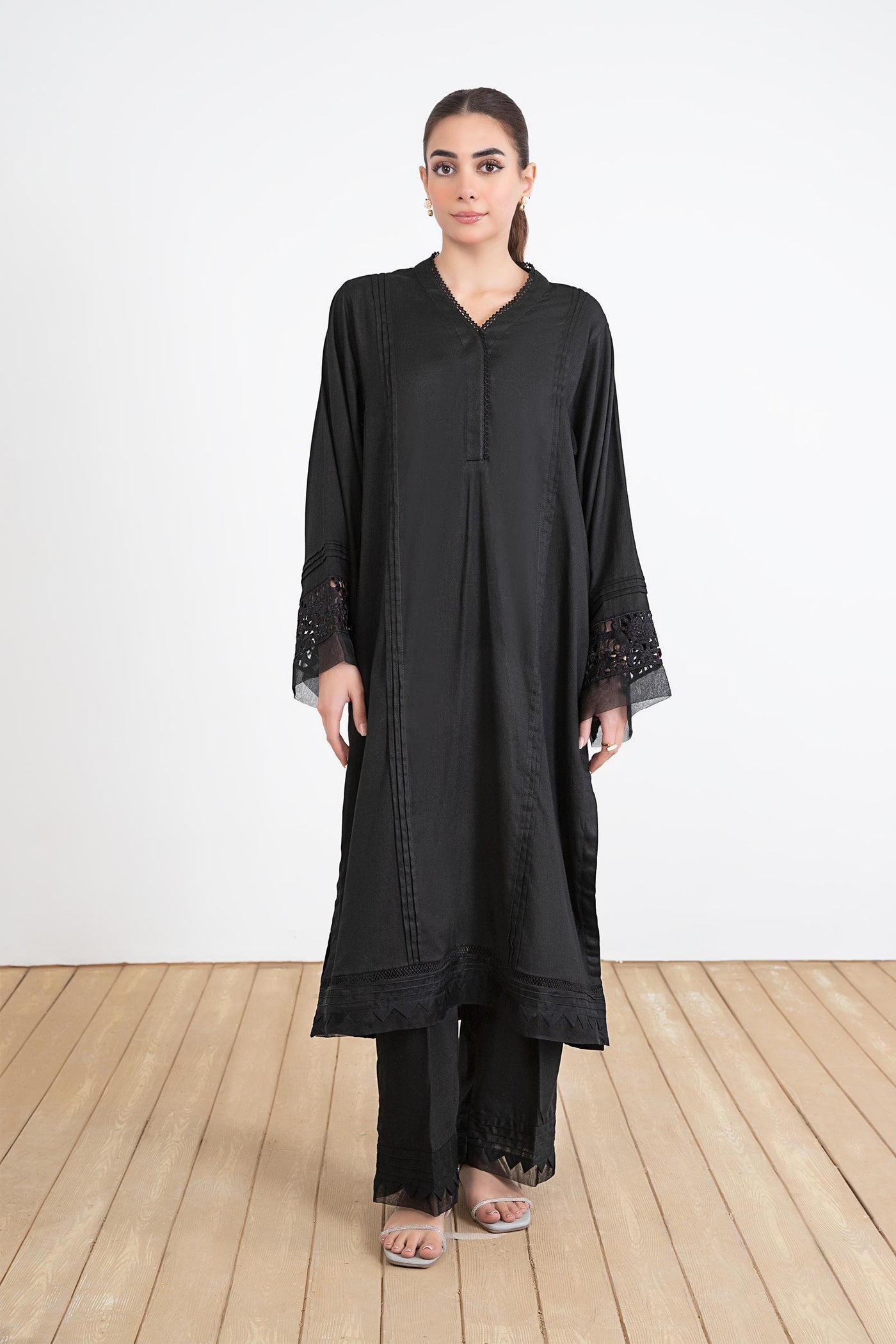 2 Piece Embroidered Dobby Lawn Suit