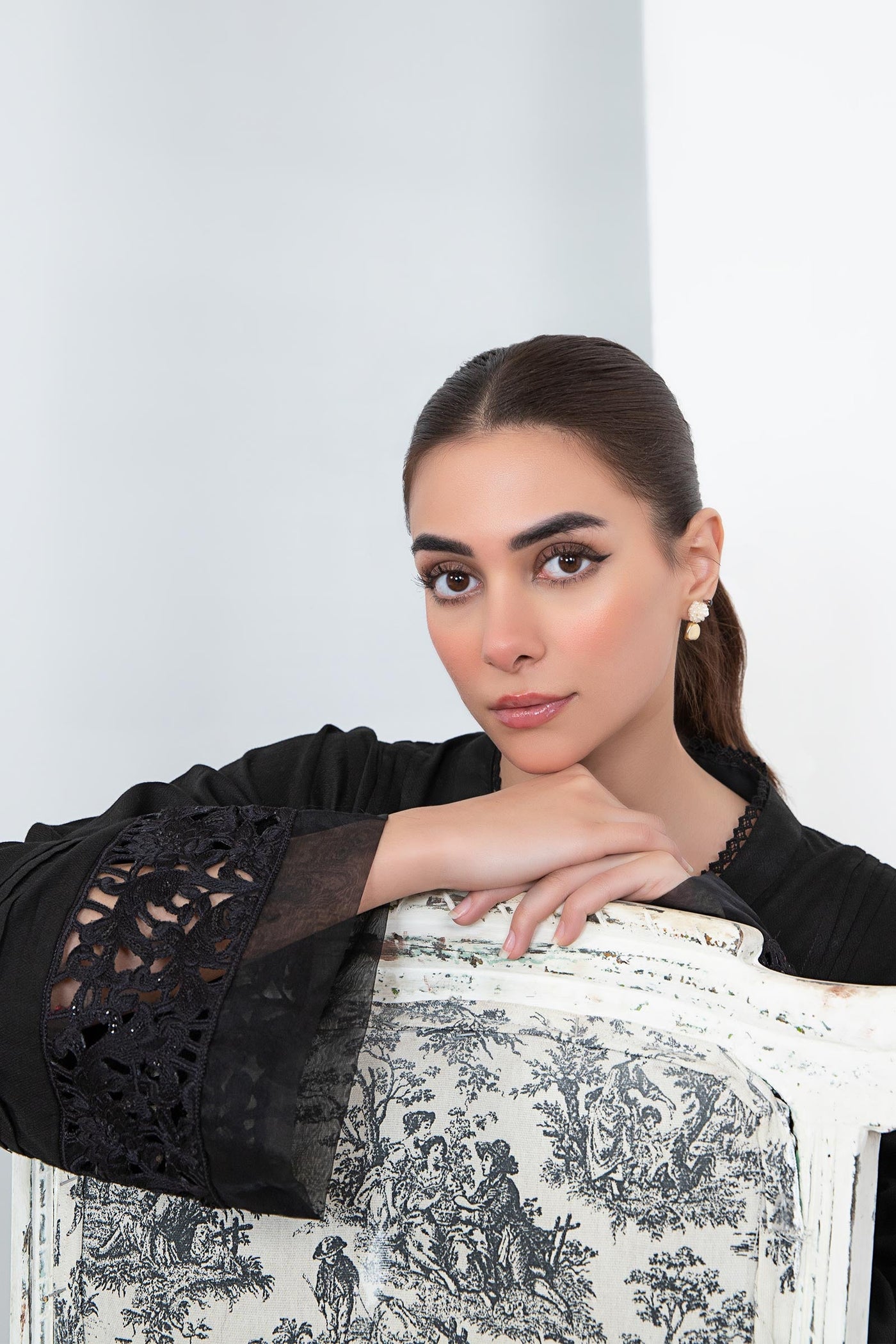 2 Piece Embroidered Dobby Lawn Suit