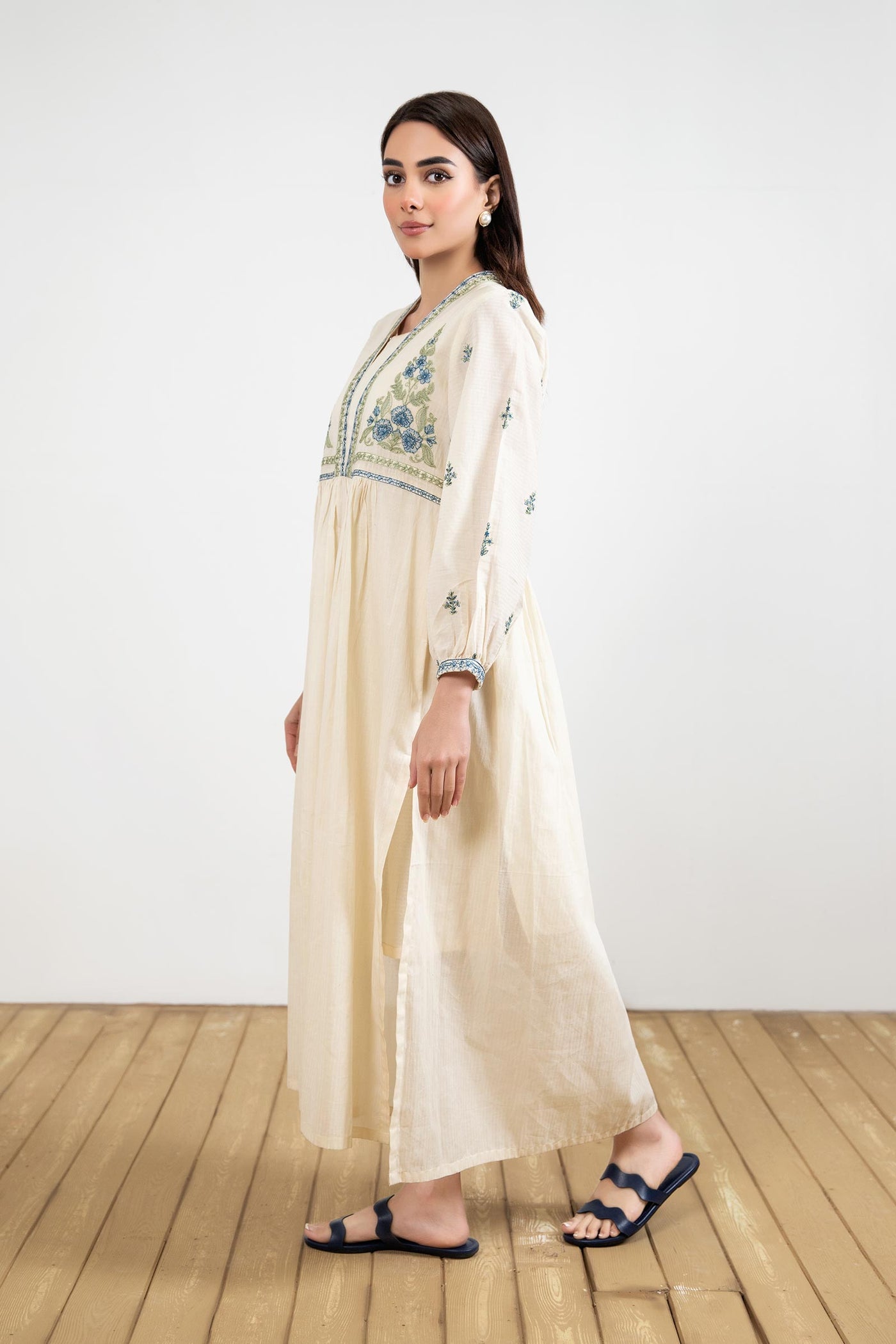 Dyed Dobby Lawn Dress