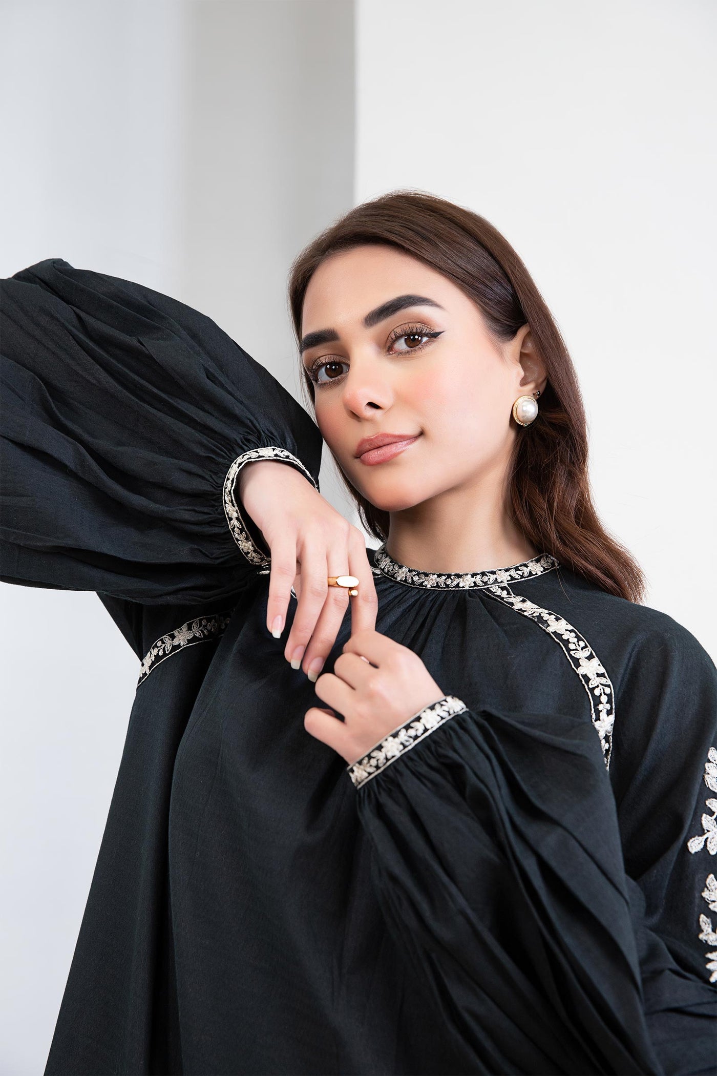 Embroidered Arabic Lawn Shirt