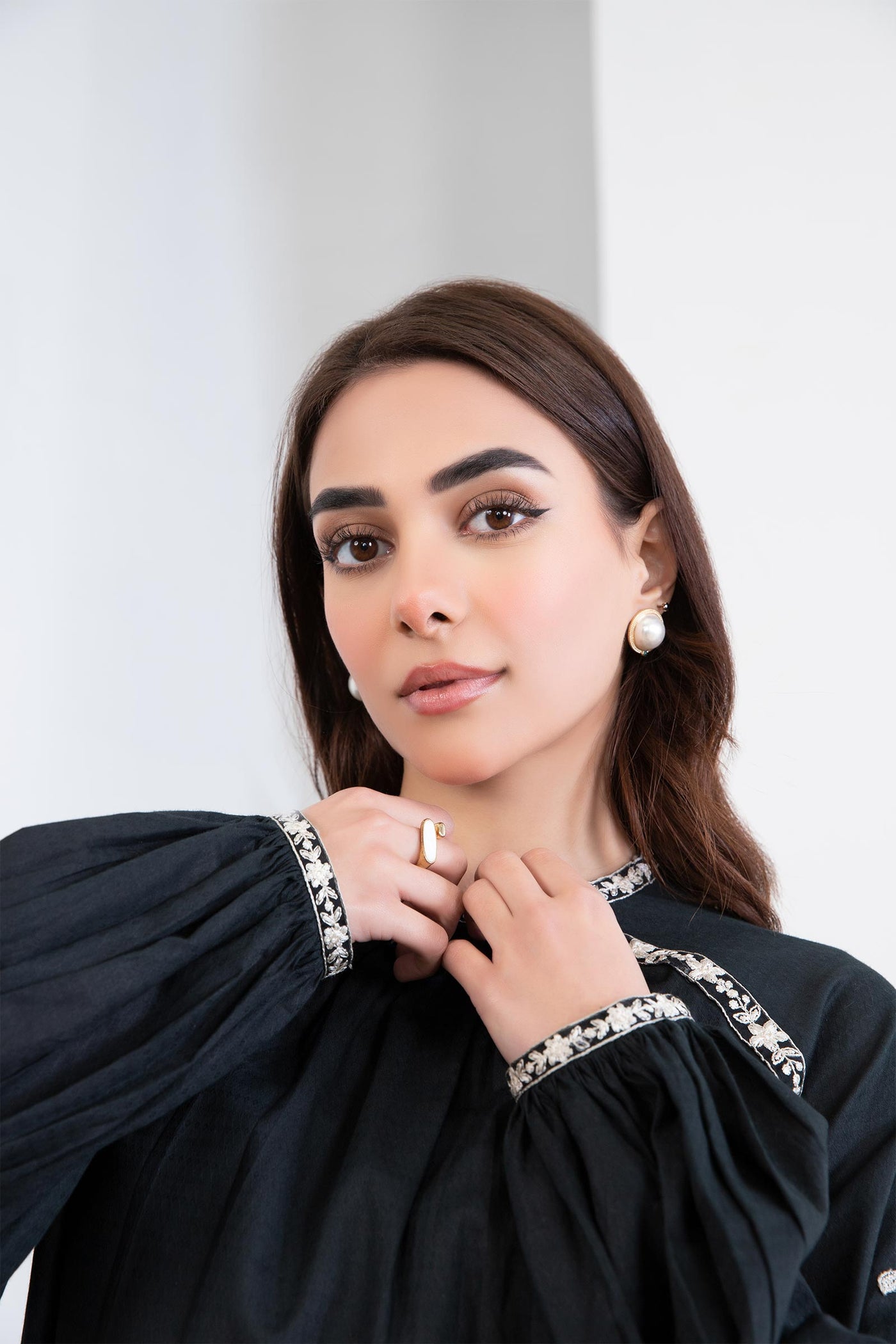 Embroidered Arabic Lawn Shirt