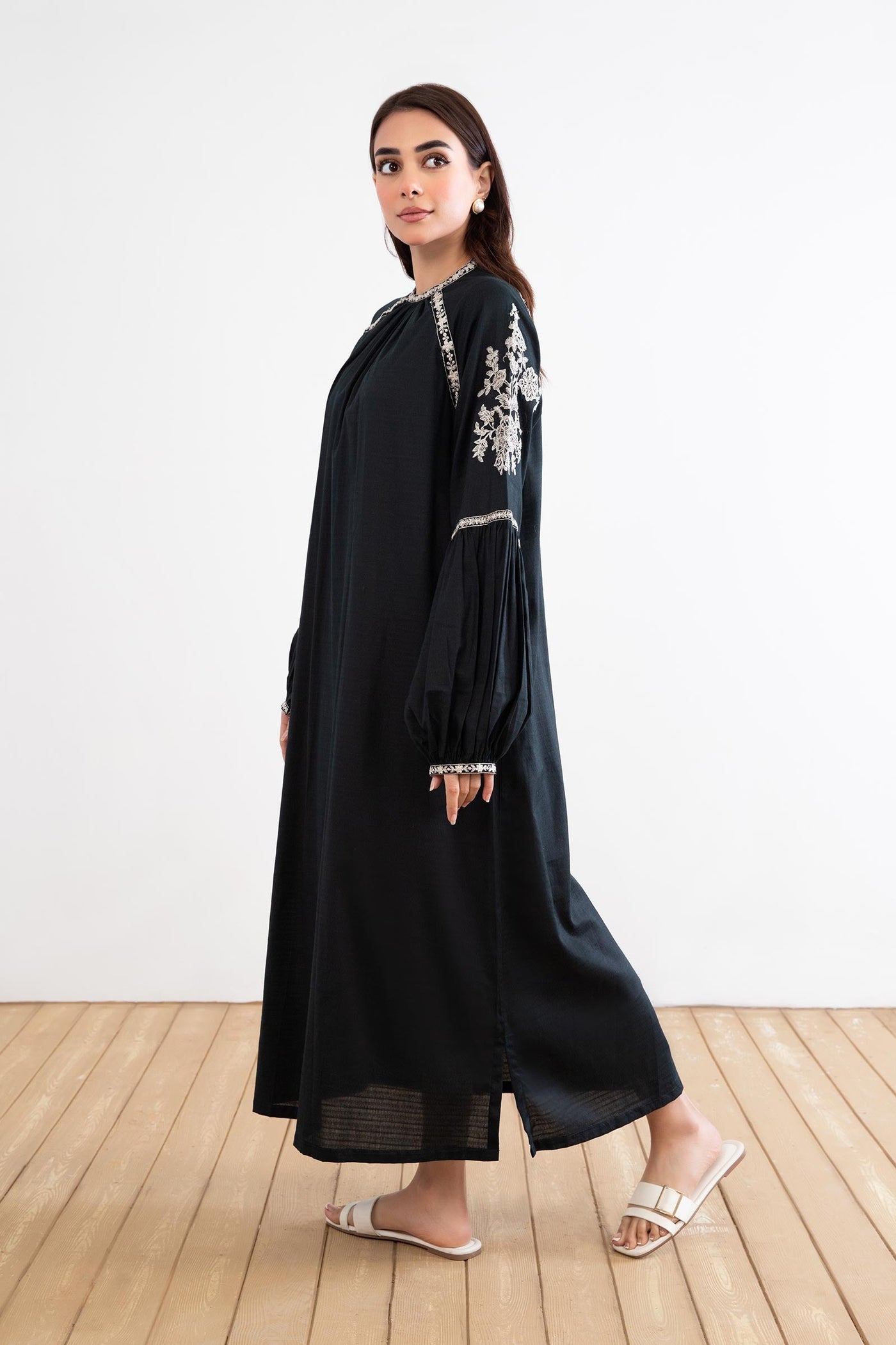 Embroidered Arabic Lawn Shirt