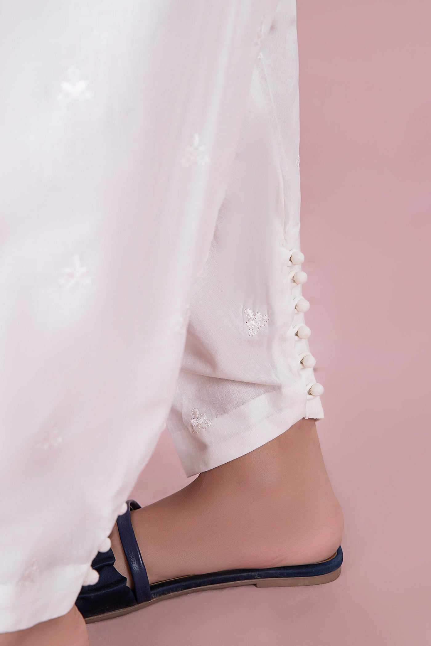 Embroidered Cambric Shalwar