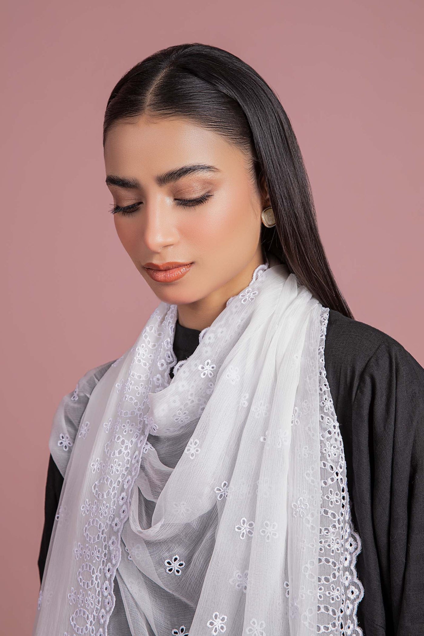 Embroidered Chiffon Dupatta